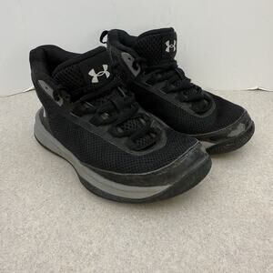 Boys Black Under Armour Basketball Sneakers Shoes Size 12 K High Top